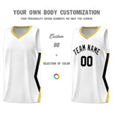 Custom White Side Rhombus Graffiti Pattern Sets Basketball Jersey