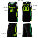 Custom Black Side Rhombus Graffiti Pattern Sets Basketball Jersey