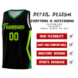 Custom Black Side Rhombus Graffiti Pattern Sets Basketball Jersey