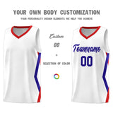 Custom White Side Rhombus Graffiti Pattern Sets Basketball Jersey