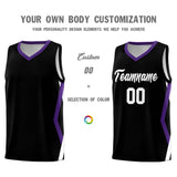 Custom Black Side Rhombus Graffiti Pattern Sets Basketball Jersey