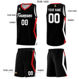 Custom Black Side Rhombus Graffiti Pattern Sets Basketball Jersey