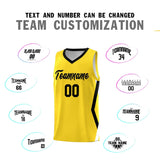 Custom Gold Side Rhombus Graffiti Pattern Sets Basketball Jersey