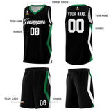 Custom Black Side Rhombus Graffiti Pattern Sets Basketball Jersey