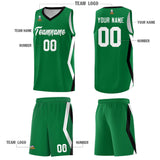 Custom Kelly Green Side Rhombus Graffiti Pattern Sets Basketball Jersey