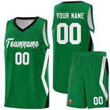 Custom Kelly Green Side Rhombus Graffiti Pattern Sets Basketball Jersey
