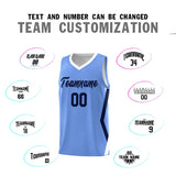 Custom Light Blue Side Rhombus Graffiti Pattern Sets Basketball Jersey