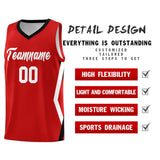 Custom Red Side Rhombus Graffiti Pattern Sets Basketball Jersey