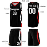 Custom Black Side Rhombus Graffiti Pattern Sets Basketball Jersey
