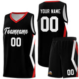 Custom Black Side Rhombus Graffiti Pattern Sets Basketball Jersey