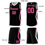 Custom Black Side Rhombus Graffiti Pattern Sets Basketball Jersey