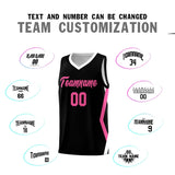 Custom Black Side Rhombus Graffiti Pattern Sets Basketball Jersey