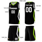 Custom Black Side Rhombus Graffiti Pattern Sets Basketball Jersey