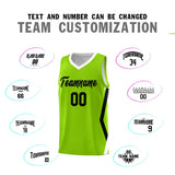 Custom Neon Green Side Rhombus Graffiti Pattern Sets Basketball Jersey