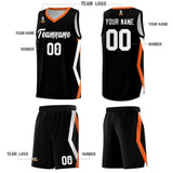Custom Black Side Rhombus Graffiti Pattern Sets Basketball Jersey