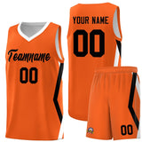 Custom Orange Side Rhombus Graffiti Pattern Sets Basketball Jersey