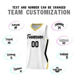 Custom White Side Rhombus Graffiti Pattern Sets Basketball Jersey
