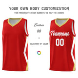 Custom Red Side Rhombus Graffiti Pattern Sets Basketball Jersey