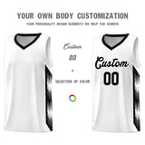 Custom White Mosaic Gradient Fashion Sports Uniform Basketball Jersey