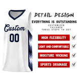 Custom White Mosaic Gradient Fashion Sports Uniform Basketball Jersey