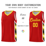 Custom Red Mosaic Gradient Fashion Sports Uniform Basketball Jersey