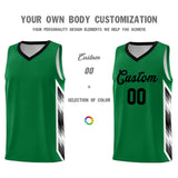 Custom Kelly Green Mosaic Gradient Fashion Sports Uniform Basketball Jersey