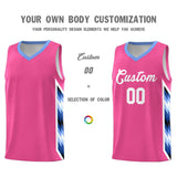 Custom Pink Mosaic Gradient Fashion Sports Uniform Basketball Jersey