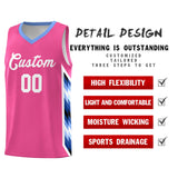 Custom Pink Mosaic Gradient Fashion Sports Uniform Basketball Jersey