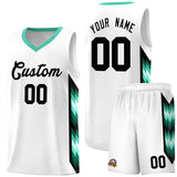 Custom White Mosaic Gradient Fashion Sports Uniform Basketball Jersey