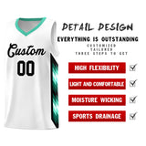 Custom White Mosaic Gradient Fashion Sports Uniform Basketball Jersey