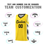 Custom Gold Mosaic Gradient Fashion Sports Uniform Basketball Jersey