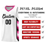 Custom White Mosaic Gradient Fashion Sports Uniform Basketball Jersey