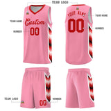 Custom Light Pink Mosaic Gradient Fashion Sports Uniform Basketball Jersey