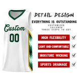Custom White Mosaic Gradient Fashion Sports Uniform Basketball Jersey
