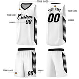 Custom White Mosaic Gradient Fashion Sports Uniform Basketball Jersey
