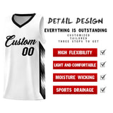 Custom White Mosaic Gradient Fashion Sports Uniform Basketball Jersey