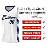Custom White Mosaic Gradient Fashion Sports Uniform Basketball Jersey