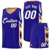 Custom Royal Mosaic Gradient Fashion Sports Uniform Basketball Jersey