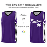 Custom Purple Mosaic Gradient Fashion Sports Uniform Basketball Jersey