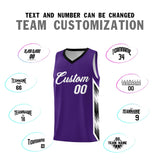 Custom Purple Mosaic Gradient Fashion Sports Uniform Basketball Jersey