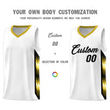 Custom White Mosaic Gradient Fashion Sports Uniform Basketball Jersey