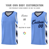 Custom Light Blue Mosaic Gradient Fashion Sports Uniform Basketball Jersey