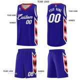 Custom Royal Mosaic Gradient Fashion Sports Uniform Basketball Jersey