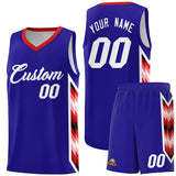 Custom Royal Mosaic Gradient Fashion Sports Uniform Basketball Jersey