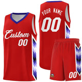 Custom Red Mosaic Gradient Fashion Sports Uniform Basketball Jersey