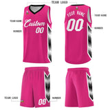Custom Rose Red Mosaic Gradient Fashion Sports Uniform Basketball Jersey