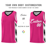 Custom Rose Red Mosaic Gradient Fashion Sports Uniform Basketball Jersey