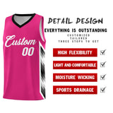Custom Rose Red Mosaic Gradient Fashion Sports Uniform Basketball Jersey