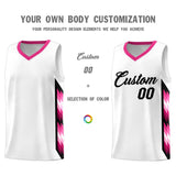 Custom White Mosaic Gradient Fashion Sports Uniform Basketball Jersey