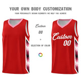 Custom Red Mosaic Gradient Fashion Sports Uniform Basketball Jersey